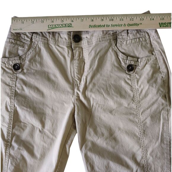 Chico's VTG Straight Leg Beige Stretch Mid-rise Capri Pants Size S/4 Women's - Picture 6 of 8